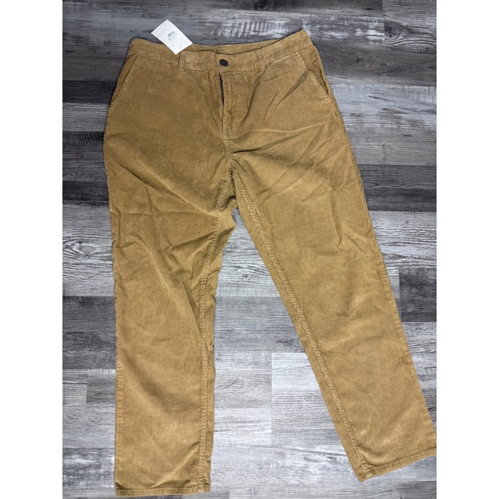 New Look Men Tan Brown Corduroy Pants Trousers 36R Cotton 6967124